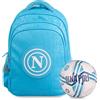 Colourbook Zaino Scuola Napoli Pallone Omaggio (Azzurro)