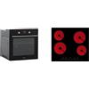 Respekta Forno autosufficiente in vetro AB700 con timer LED + piano cottura in vetroceramica