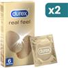 Durex Real Feel 2 confezioni da 6 Profilattici