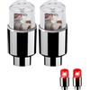 BAOK Cappucci delle valvole dei Pneumatici a LED - Luci per Pneumatici durevoli per Auto,Cappucci per delle valvole per Pneumatici per Auto, Bicicletta, Moto, Pneumatici Impermeabili, luci