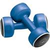 Body Sculpture BSD4 Carta Football Smart Dumbells 2 x 4 kg (8 kg Coppia), Blu, 2 x 4 kg