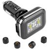VEVOR Sistema di Monitoraggio Pressione Pneumatici per Camper, TPMS per Rimorchio 7,3-87 psi, Sistema di Allarme per Auto Universale Set di Sensori TPMS Impermeabili Visualizzazione in Tempo Reale