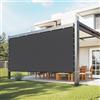 VEVOR Vela Ombreggiante con Protezione Solare, 244 x 366 cm, per Pergolato con Occhielli in Acciaio Inox, Telo Ombreggiante con Materiale HDPE, per Esterno Patio Giardino Cortile, Nero