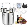 VEVOR Alambicco per Alcol Distillatore 50 L Fusto Pompa Whisky Vino Grappa, Distillatore per Alcol Termometro a Doppia Scala, Kit per Produzione Uso Domestico in Acciaio Inox Temperatura 0℃ a 200℃