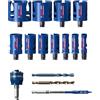 Bosch Accessories Bosch Professional 15 pz. Set di Seghe a Tazza Expert Construction Material, per Legno Tenero, Ø 20-76 mm, Accessorio Foratrice