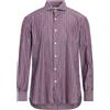 MAZZARELLI - Camicia a righe - Bordeaux