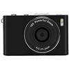 RASTKY Fotocamera Digitale 4K, Fotocamera Vlog da 64 MP, Schermo Ribaltabile da 180 Gradi, Zoom Digitale 16X Anti-vibrazione con Funzione Webcam e Ricarica USB per di Viaggio (BLACK)
