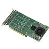 KALEA-INFORMATIQUE Scheda controller M2 PCIe x16 per 4 SSD M.2 NVMe M Key con chipset PLX PEX 8747-32GB per ogni SSD, 128G totali.
