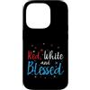 USA United States America stars and stri Custodia per iPhone 14 Pro Rosso Bianco e Beato