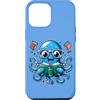 Book Lover Bookworm Reader And Retro Vin Custodia per iPhone 12 Pro Max Bibliotecario Libro Mare Oceano Calamaro Gigante Lettura Divertente Polpo