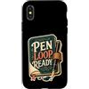Jimbeels Custodia per iPhone X/XS PEN LOOP READY Diario Penna Scrittura