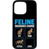 Purrfectly Untrainable Felines Custodia per iPhone 15 Pro Max Corso di obbedienza felina divertente formazione per gatti