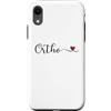 Fun Designs Custodia per iPhone XR Ortho Heart carino scritto a mano tipografia regalo