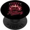 Flaming Midlife Club Sassy Over 40 Hormo Umorismo menopausa Hot Flash Sopravvivenza Midlife Power Squad PopSockets PopGrip Adesivo
