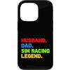 Gamer Retro Arcade Style Sarcastic Humor Custodia per iPhone 13 Pro Divertente Detto Marito Papà Sim Racing Legend