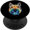 Scottish Terrier Puppy Lover PS Scottish Terrier Geometrico Pop Art Closeup Ritratto Faccia PopSockets PopGrip Adesivo