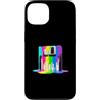 Retro Colorful Paint Vibes Custodia per iPhone 13 Floppy Disk retrò con vernice gocciolante
