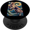 Golden Retriever Art Golden Retriever Ac Golden Retriever Decor Giapponese Van Gogh Golden Retriever PopSockets PopGrip Adesivo
