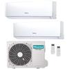 HISENSE Climatizzatore Condizionatore Hisense Hi Comfort Wifi R32 Dual Split Inverter 7000 + 9000 BTU con U.E. 3AMW52U4RJC Classe A++/A+