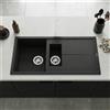 Elleci Lavello Elleci Incasso 2 vasche 100x50 Unico 475 Keratek Nero LKU47586