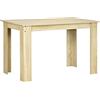 HOMCOM Tavolo pranzo 4-6 persone moderno cucina 120x69x75cm Rovere