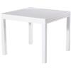 VERDELOOK | Tavolo Allungabile Sardegna Bianco 90/180x90 H74 cm, Tavolo Quadrato da Giardino in Alluminio Verniciato con Piano a Doghe, Apertura Scorrevole per Esterno