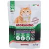 Morando Bocconcini in Gelatina con Salmone e Tonno per Gatti Sterilizzati 85 g Mangime