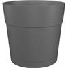 Artevasi Capri Wide Pot, Riserva d'acqua, Vaso in plastica, Antracite, 30 cm