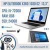 HP Notebook 2 in 1 Hp EliteBook x360 1030 G2 i5-7200u Ram 8Gb SSD 240 Touchscreen