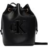Calvin Klein Donna Borsa A Tracolla LV04F3640G Poliuretano Nero Taglia Unica