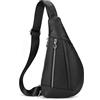 newsbirds Borsello Uomo Tracolla Pelle Monospalla Antifurto Borsa a Tracolla a Triangolo Sling Bag business crossbody Casual Borsa a Spalla leggera per Viaggi Ciclismo, 9050 Nero