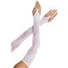 LEG AVENUE Guanti Sexy Floral Gauntlet Bianco