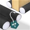 VOUNOT® Set di 2 Paraspifferi Sottoporta 96cm Isolante Termico, Paraspifferi Porta Universale Tagliabili, Anti Corrente d'Aria e Rumore, Isolamento Acustico, per Porte Ingresso e Interne, Nero
