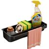 Astralong Kitchen Sink Caddy 2 in 1 Porta Spugne Multifunzione - Organizer Lavello Cucina e Bagno con Vassoio Rimovibile - Organizzatore Portaoggetti Plastica Lavandino in Cucina E Bagno