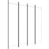 vidaXL Divisorio a 4 Pannelli Bianco 200x200 cm Tessuto