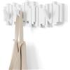 Umbra Sticks Attaccapanni da parete con 5 ganci ribaltabili, Abs, Bianco