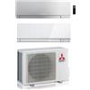Mitsubishi Electric Condizionatore Climatizzatore Mitsubishi Electric Dual Split inverter Kirigamine Zen White 9000 Silver 12000 MSZ-EF R-32 9000+12000 Colore Bianco/Silver con MXZ-2F42VF4 9+12 Wi-Fi Integrato