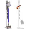 PureMounts Supporto per aspirapolvere universale compatibile con Dyson, Philips, Samsung, Bosch, Miele, Anyson, Xiaomi, supporto per pavimento, supporto per accessori, bianco