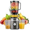 Ovshnrr Estrattore di Succo Professionale 120mm, Spremiagrumi Elettrico 2.3L con Tritan, Estrattore Frutta e Verdura a Lenta Spremitura 65RPM, Succo Ricco di Nutrienti