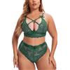 Aranmei Set di Lingerie Taglia Grande per Donne Reggiseno in Pizzo e Mutandine Set di Reggiseno Sexy Bralette, 4XL