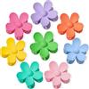 AOENJIE Clip per capelli a forma di fiore, 8 pezzi, grandi clip per capelli, grandi clip per capelli, per donne e ragazze, grandi e sottili, 8 colori