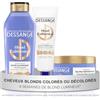 DESSANGE - Routine Capelli Nutri-Correttore Biondo Californiano - Shampoo 280 ml + Maschera 280 ml + Cura Patina Blu 140 ml - Nutre & Illumina il Biondo - Capelli Biondi, Colorati O Decolorati
