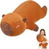 IETWATE Capybara - Peluche grande da 70 cm, cuscino lungo, super morbido, imbottito, lavabile, carino, decorazione per la casa, regalo per bambini e adulti