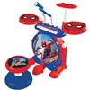 Lexibook, Spider-Man, Set elettronico per bambini, gioco musicale, suono realistico del tamburo, tastiera a 8 tasti, MP3, sedile incluso, blu/rosso, K610SP