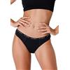 Lovable Slip da Ciclo Mestruale Flusso Medio Period Panties Donna, Nero, XL