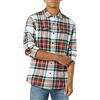 Amazon Essentials Camicie in Flanella a Maniche Lunghe a 2 Tasche a Vestibilità Aderente Uomo, Rosso Bianco Tartan Plaid, S