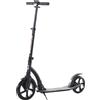 HOMCOM Monopattino a Spinta Pieghevole per Adulti e Bambini in Alluminio, Ruote Grandi, Manubrio Regolabile (87-101.5cm) Fino 100kg, Nero