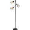 HOMCOM Lampada da terra a forma di ramo con 3 paralume regolabile base in acciaio per soggiorno Camera da letto Ufficio nero Ф36 x 165cm