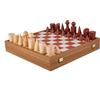 MANOPOULOS Bauhaus Legno Set di Scacchi IN Terracotta Similpelle Tavola 40cm