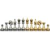Italfama Set Pedine Scacchi Metallo Oro Argento Italfama, Re 10cm, Prodotto in Italia